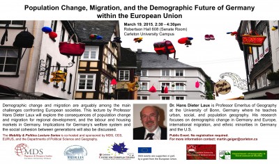 Professor Dr. Hans Dieter Laux presented on “Population Change, Migration and the Demographic Future of Germany within the European Union