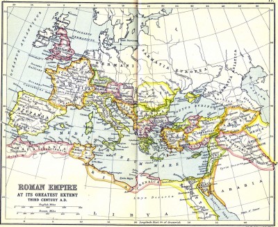 The Roman Empire at its greatest extent. 3rd cent. C.E.