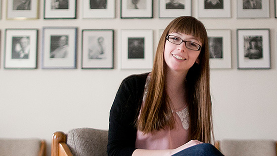 Kathryn Boschmann is a first year master's student in history participating in the project. (Chris Roussakis Photo)