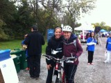Terry Fox Run_ Prof. Adrian with Jennifer Elliot and her bike